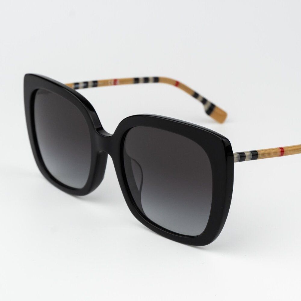 Burberry CAROLL Women Sunglasses Black Grey Gradient Square BE4323F 38538G - Picture 8 of 13